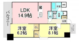 福岡県北九州市八幡西区熊手3【マンション】の間取り