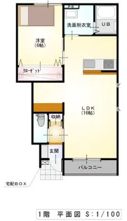 HAMACHO K2 B棟【1階】の間取り