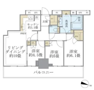 東京都豊島区東池袋4【マンション】の間取り