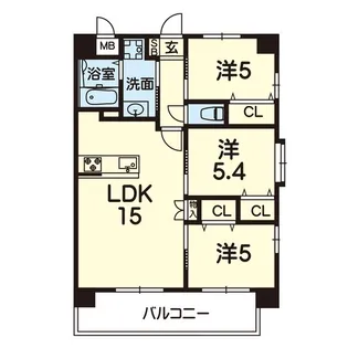 ライズ大津【5階】の間取り