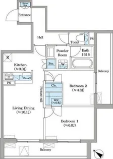 フィカーサ横浜【1階】の間取り