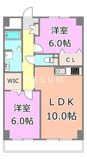 千葉県千葉市稲毛区作草部町【マンション】の間取り