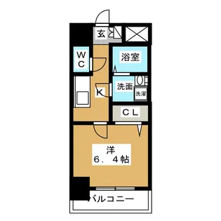エスリード名古屋STATION WEST【6階】の間取り