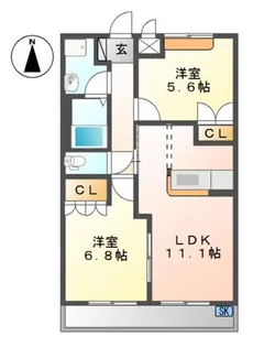サン・キャッスル【2階】の間取り