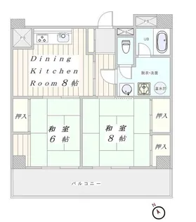 駒込富士ハイツ【8階】の間取り