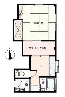 S1270R 大傳アパート【3階】の間取り