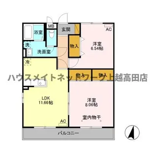 ロイヤルパレス春日山【3階】の間取り