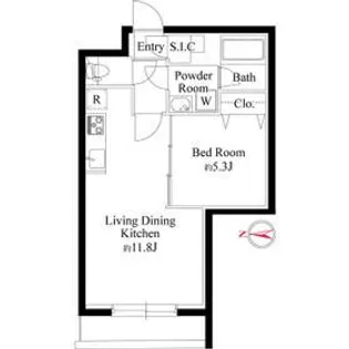 グランパセオ代々木上原IIの間取り