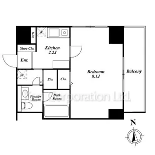 築山ビル【4階】の間取り