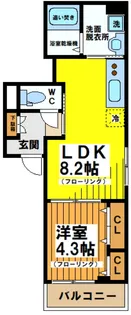東京都渋谷区笹塚2【アパート】の間取り