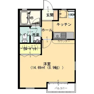 K’Sフラット【2階】の間取り