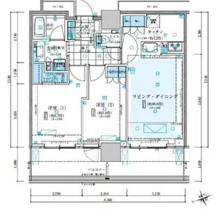 東京都中野区東中野4【マンション】の間取り