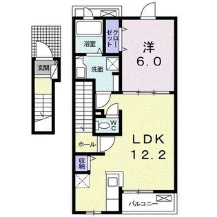 ディモラーレA【2階】の間取り