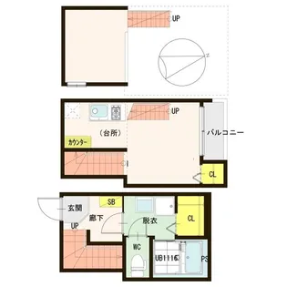ハーモニーテラス河原町III【1階】の間取り