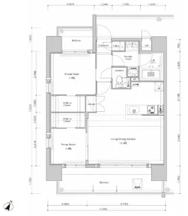 ネストピア博多グランドステージII【3階】の間取り