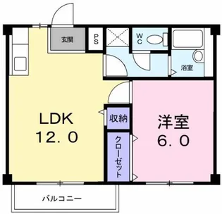 スクエアユース美輝B【2階】の間取り
