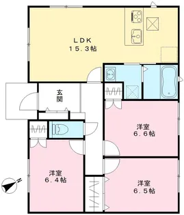 広島県福山市新涯町1【一戸建】の間取り