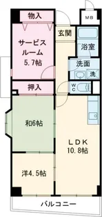 ルミエール南摂津【1階】の間取り