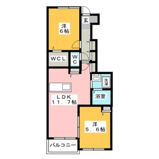 アロッジオM III【1階】の間取り