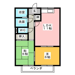 セードル・杉【2階】の間取り