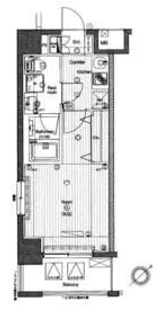 PREMIUM CUBE 三田【10階】の間取り