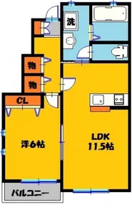 JウエストB【1階】の間取り