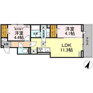 D Paina 保土ケ谷【1階】の間取り