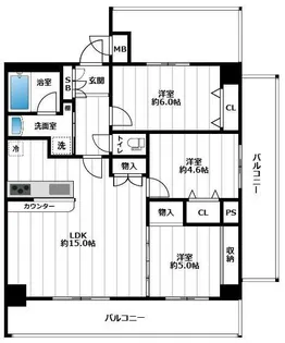 (仮称)東船橋マンション(ヒガシフナバシマンション)【4階】の間取り