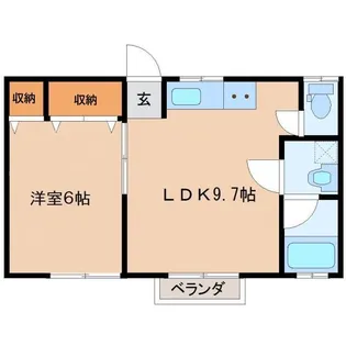 コーポS・すずき【2階】の間取り