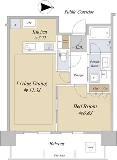 シティタワー国分寺ザ・ツイン イースト【7階】の間取り