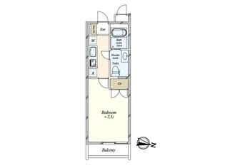 ベルディ西日暮里【1階】の間取り