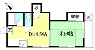 第1スミレコーポ【1階】の間取り