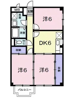 サニーコートすみれ【1階】の間取り