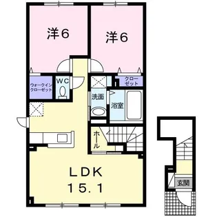 グリーンコーポII【2階】の間取り