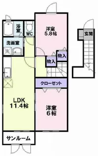 エアリー フィールド【2階】の間取り