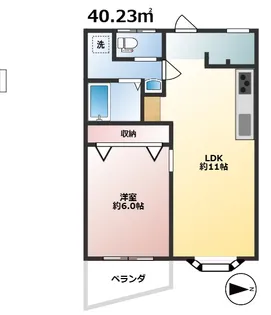 コーポ並木【3階】の間取り