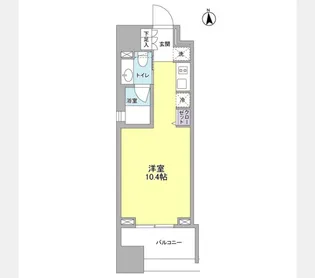 パークフラッツ中目黒【6階】の間取り