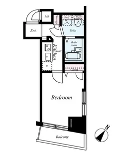 メインステージ日本橋箱崎【4階】の間取り