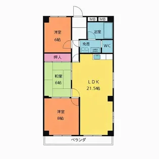 メゾン平池下【2階】の間取り