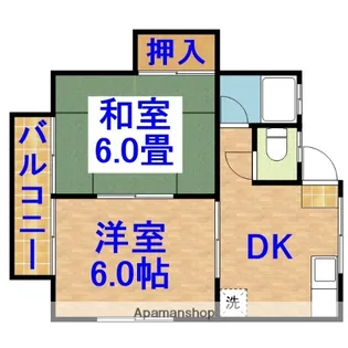 神山コーポ【2階】の間取り
