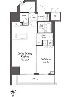 AIFLAT文京本駒込【4階】の間取り