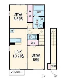 アムール フェール A棟【2階】の間取り