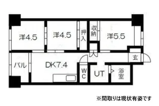 中山手コーポ【5階】の間取り