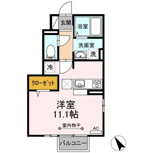 クレールB【1階】の間取り