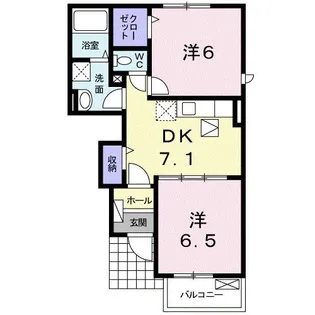 チェリ ブラッサムV【1階】の間取り