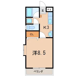 センチュリーフクナミ【1階】の間取り