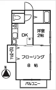 ミルキーウェイB【2階】の間取り