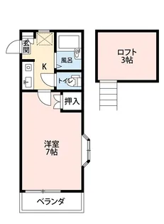 レオパレス南福島第1【1階】の間取り