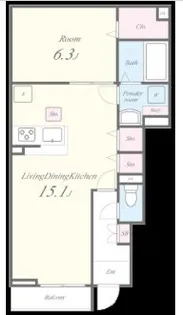 ルミセンス【1階】の間取り