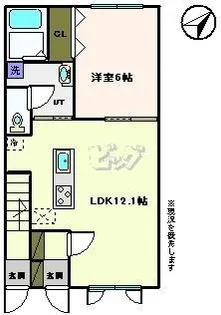 ソレイユB棟【1階】の間取り